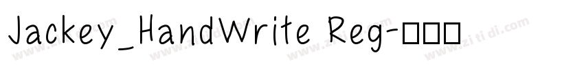 Jackey_HandWrite Reg字体转换